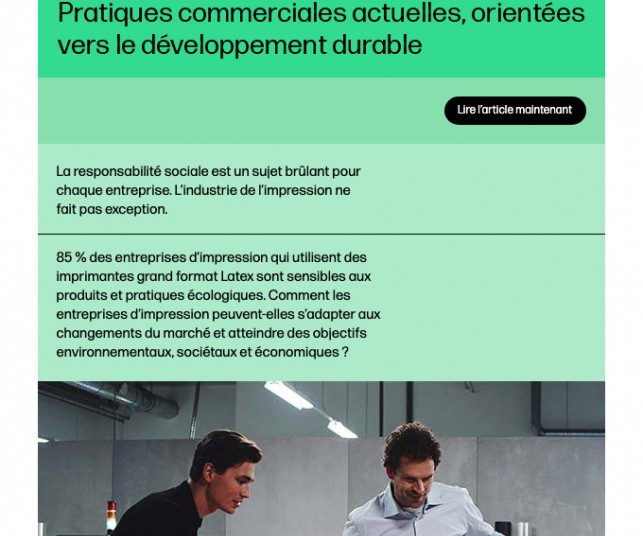 Réalisation d'un emailing sur l'industrie graphique avec HP