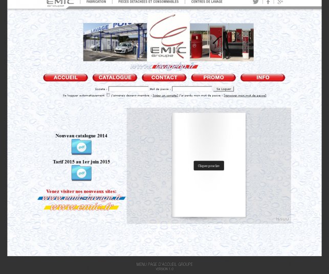 Conception graphique du menu pour l'harmonisation du site lavagehp.fr