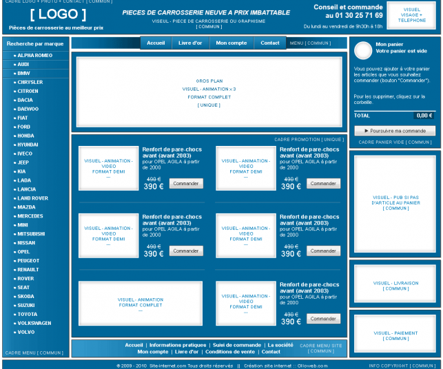 Conception d'une maquette pour un site e-commerce