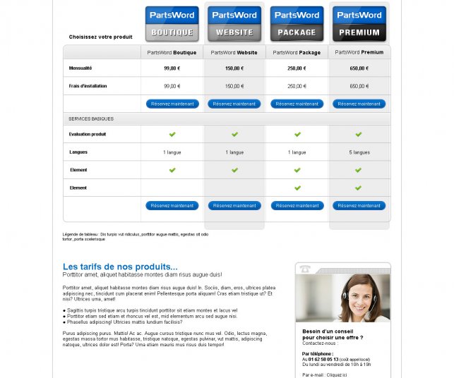 Création graphique site internet