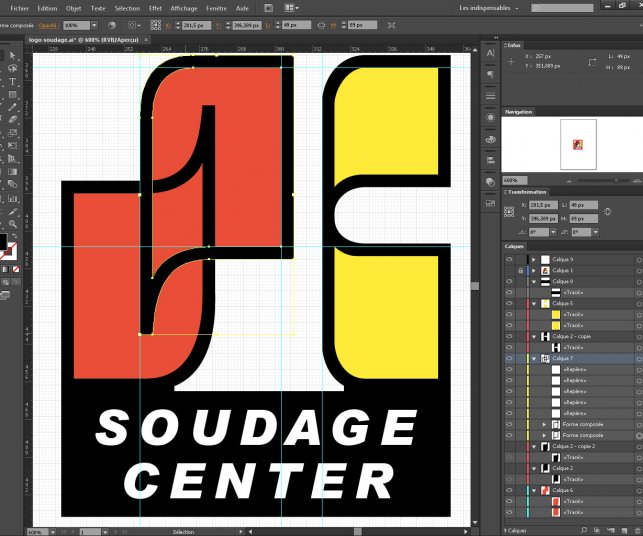 Détail du logo depuis Illustrator.