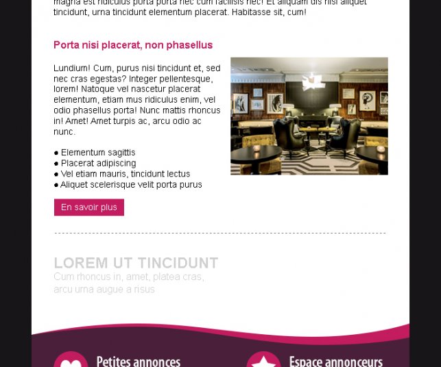 Création de modèle d'emailing - graphisme