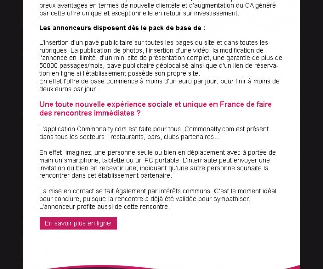 Création de modèle d'emailing - graphisme final