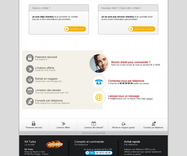 Graphisme du modèle de la page compte authentification