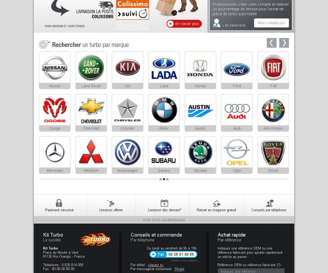 Graphisme du modèle de la page d'accueil v2