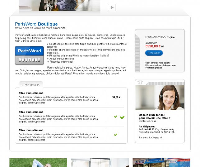 Graphisme site internet automobile