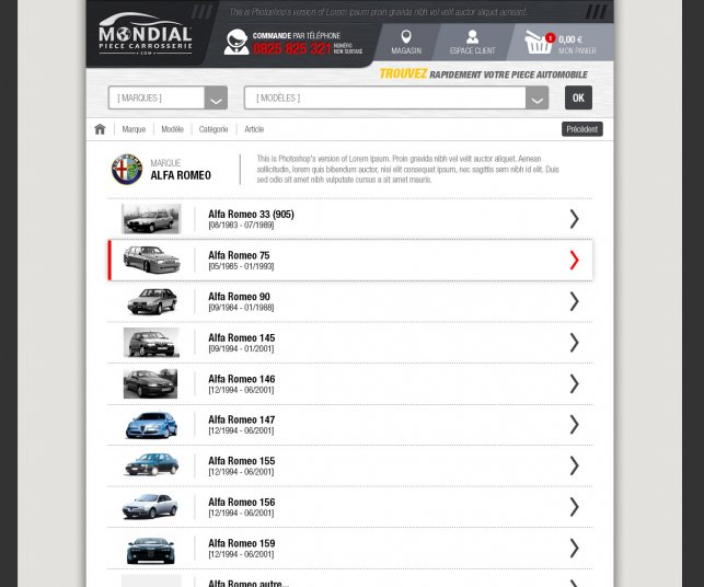 Détail de la création graphique des modèles