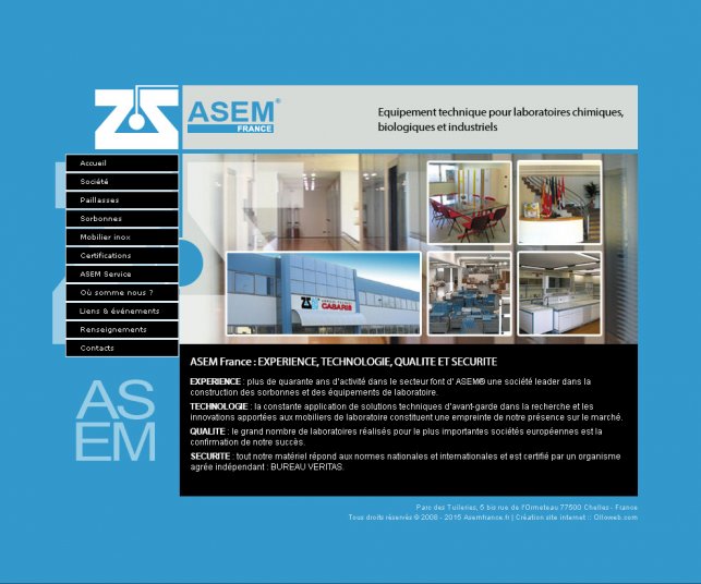 Page la société de l'entreprise Asem France