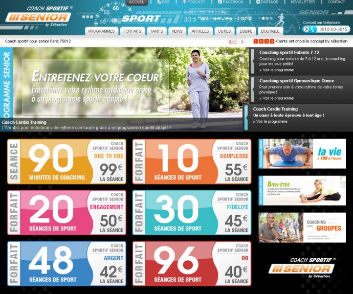 Création d'un site internet Coach Sportif pour sénior.