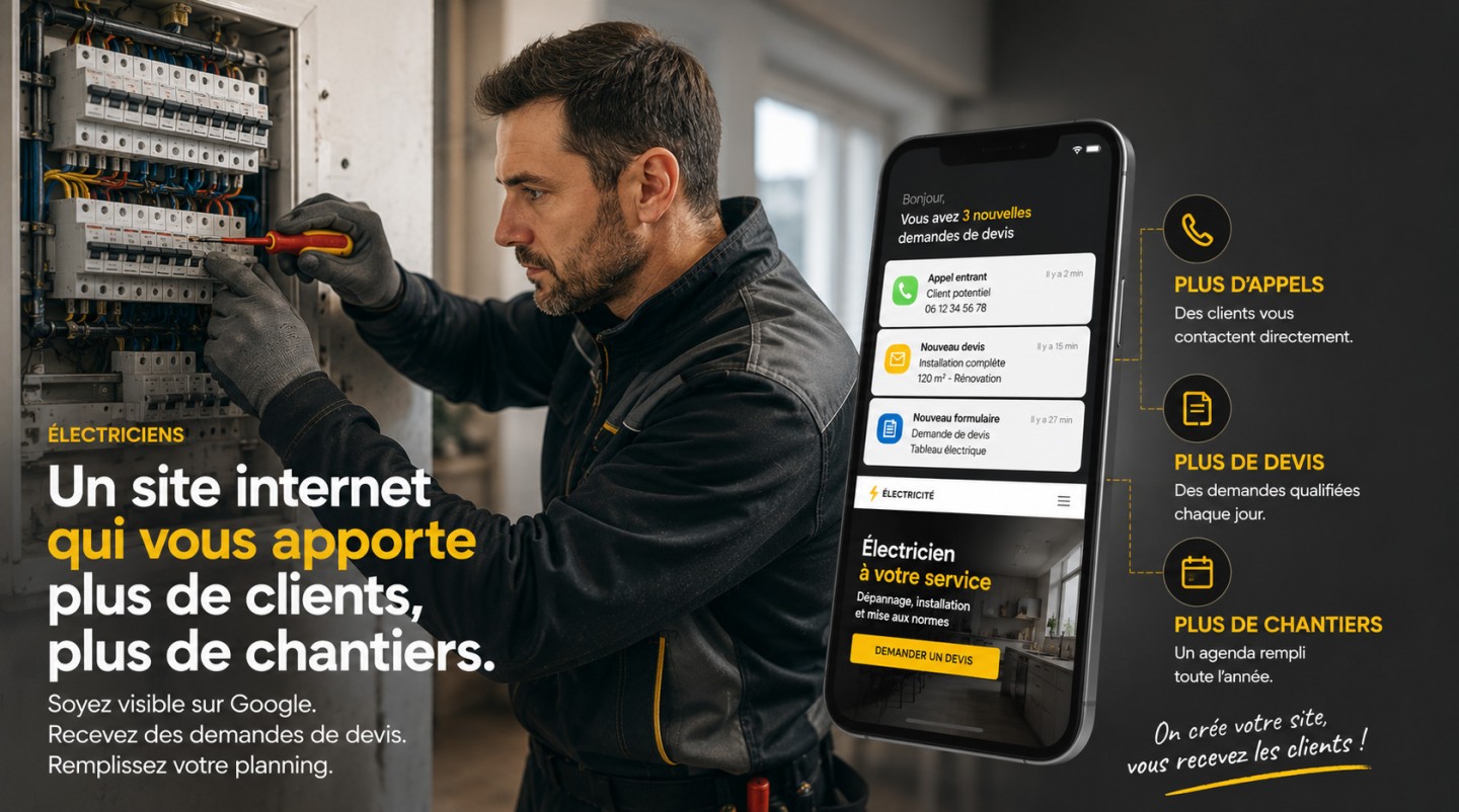 Création de site internet pour électricien