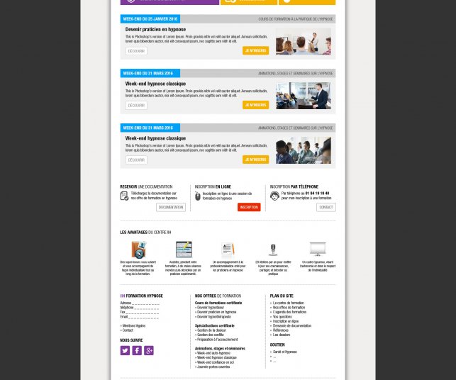 Création de site internet de formation