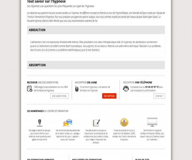 Création d'un site de formation