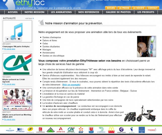 Page de contenu, notre mission