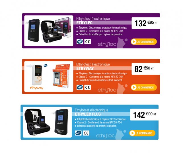 Création de visuels sur des éthylotests