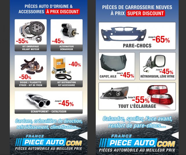 Création de visuels pour le magasin de pièce automobile