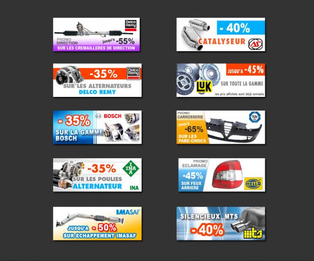 Création de visuels pour la page d'accueil du site automobile