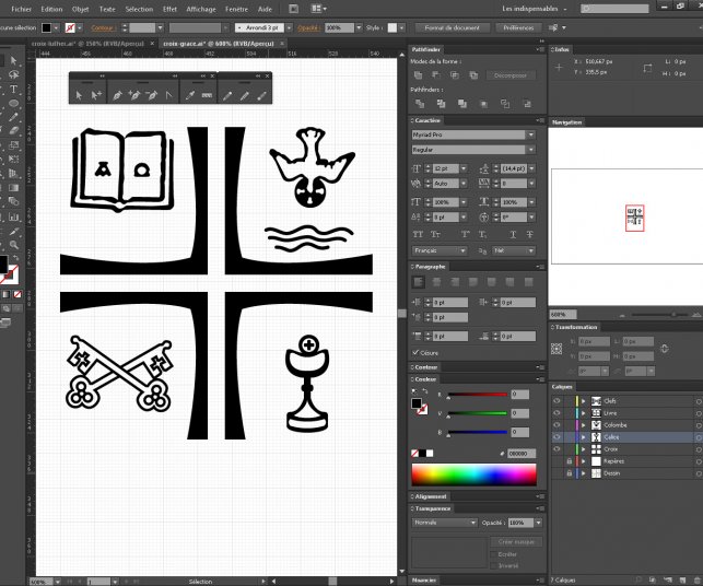 Reprise de la croix depuis Adobe Illustrator
