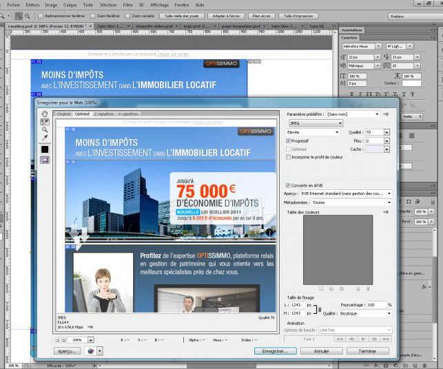 Découpage et optimisation de l'emailing