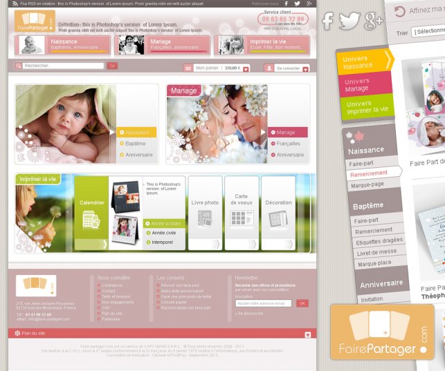 Graphisme du site e-commerce