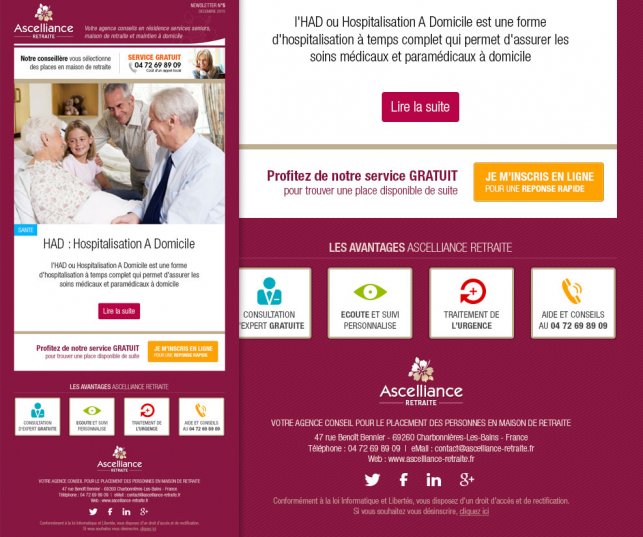 Création d'un emailing pour une agence