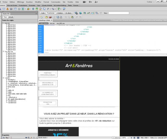 Le codage de l'emailing