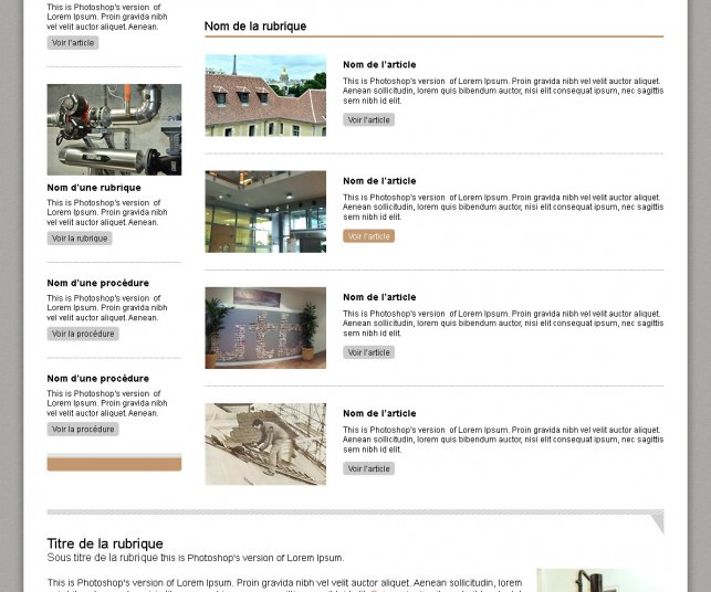 Création graphique de site extranet