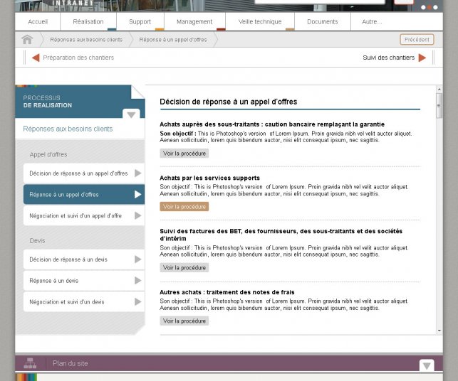 Création graphique de site internet de document