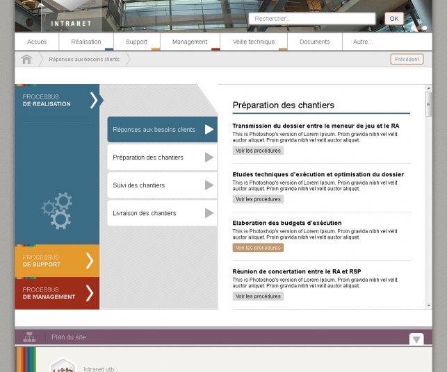 Graphisme de site internet d'entreprise