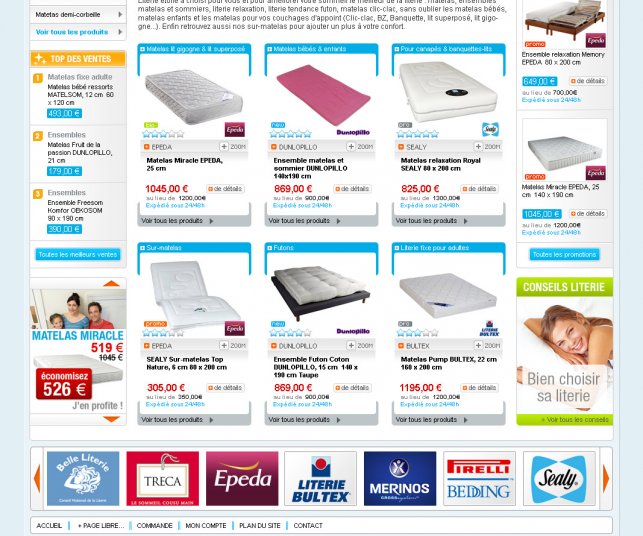 Autre version graphique de la page de catégorie.