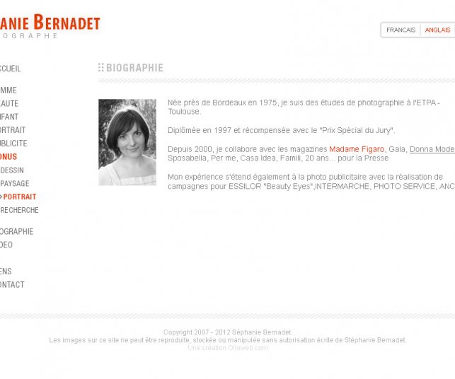 Graphisme d'une page de présentation de contenu.