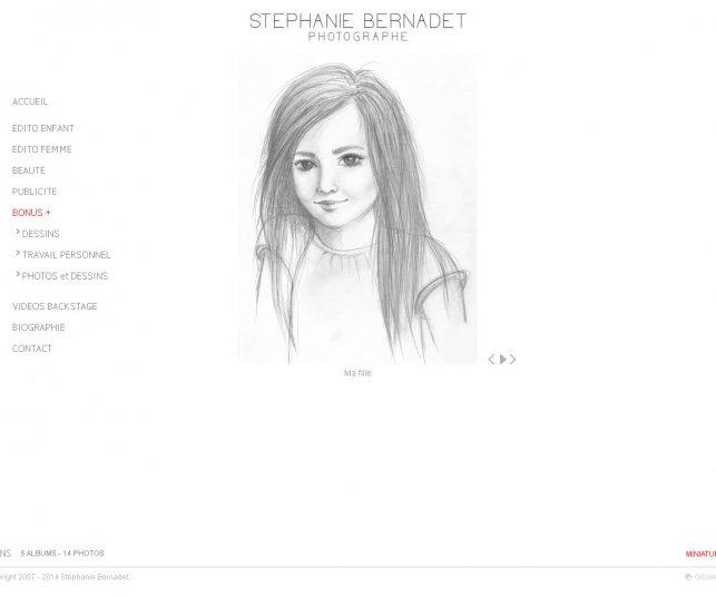 Version en ligne après adaptation - page galerie