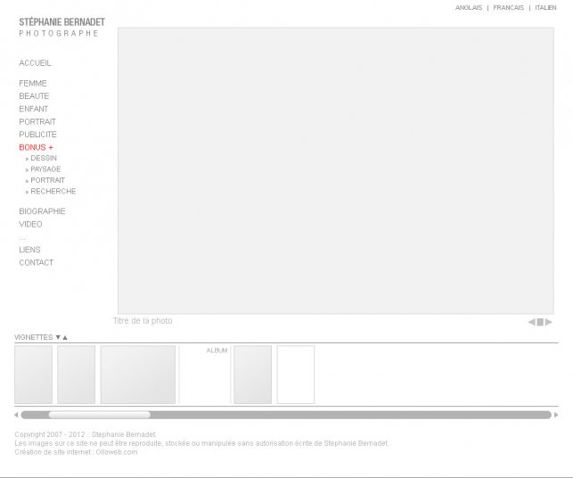 Création d'une proposition de maquette finale - page galerie