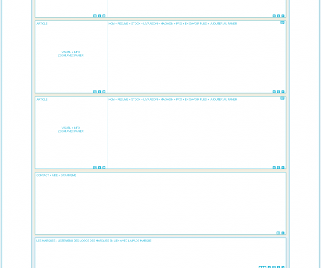 Maquette de la page catégorie du site e-commerce
