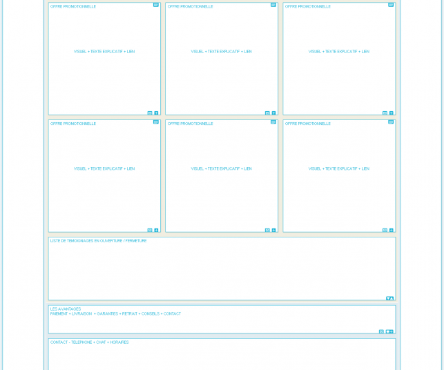 Création de la maquette de la page d'accueil