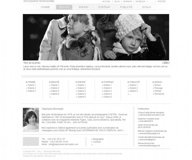 Création d'une proposition de maquette n°2 - page d'accueil