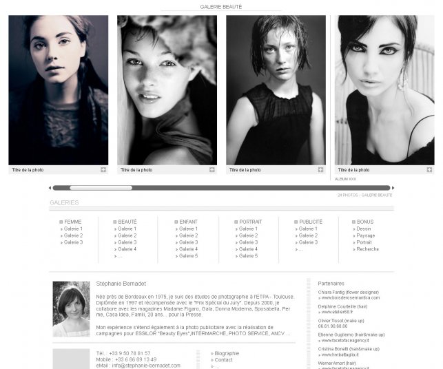 Création d'une proposition de maquette n°2 - page galerie