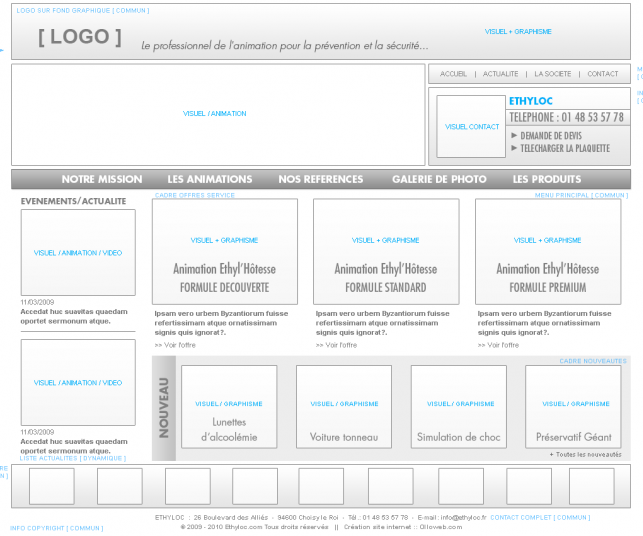 Proposition de maquette n°1 pour le site de prévention