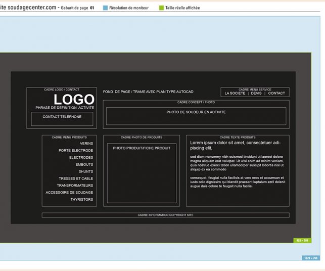 Maquette n°1 du site de soudage