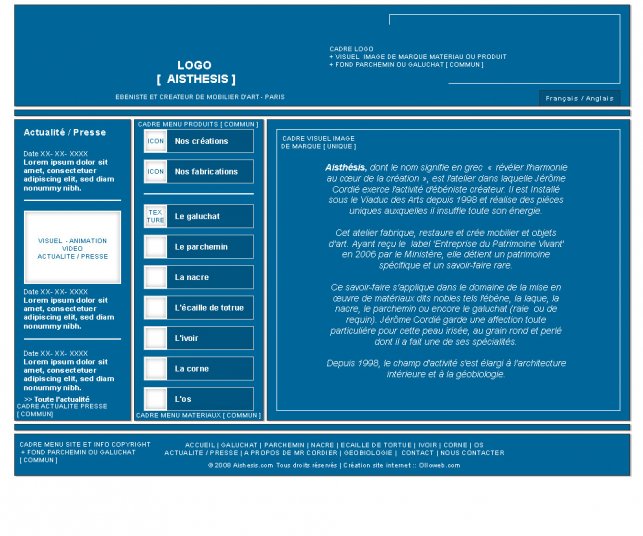 Maquette 3 du site Aisthésis