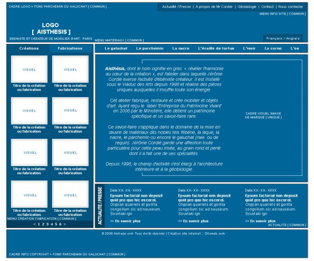 Maquette 4 du site Aisthésis