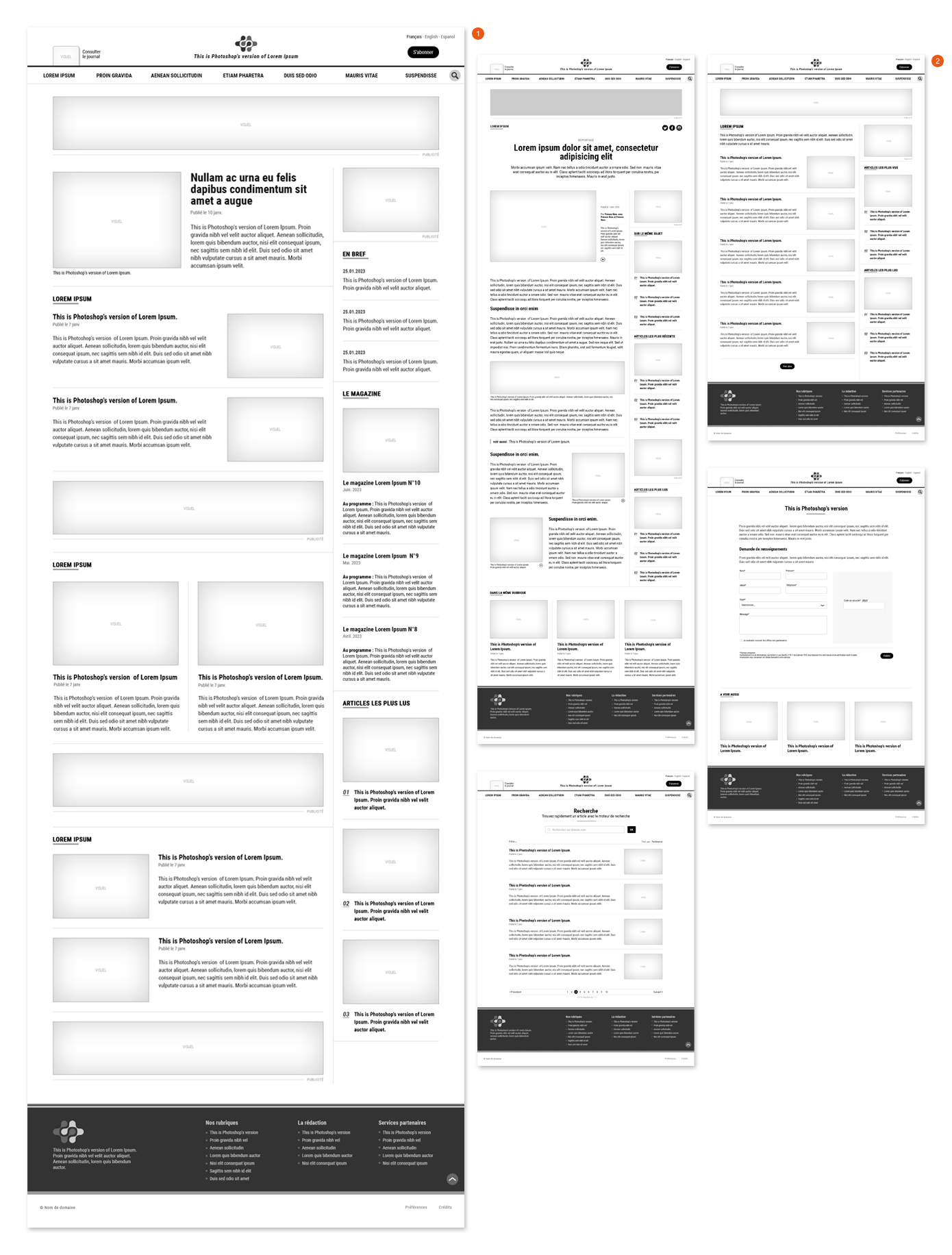 Prototype de site d'information