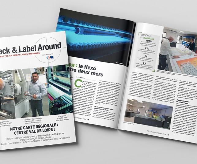 Montage visuel du magazine Pack & Label Around