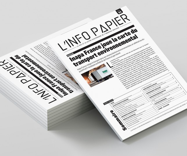 Montage visuel pour présenter le magazine l'Info Papier