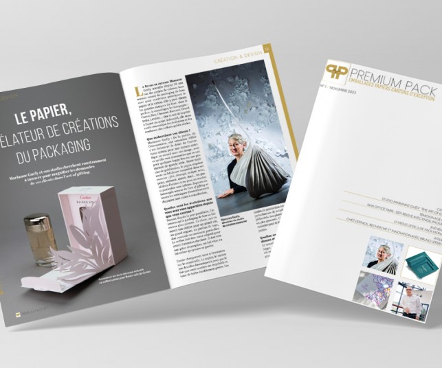 Montage visuel pour présenter le magazine Premium Pack