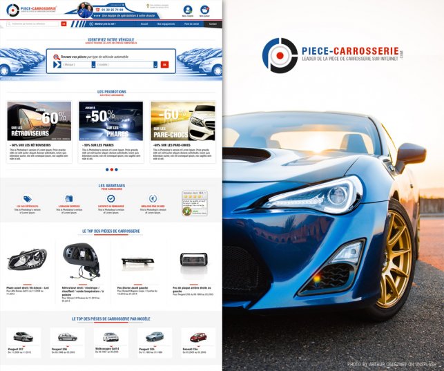 Refonte de site e-commerce de vente de pièce de carrosserie automobile