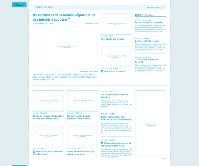 Prototype de la page d'accueil