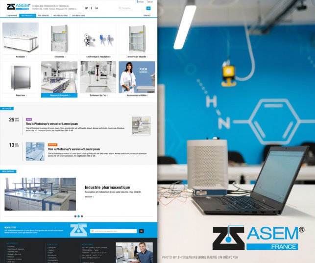 Refonte d'un site internet pour un fabricant de matériels de laboratoire
