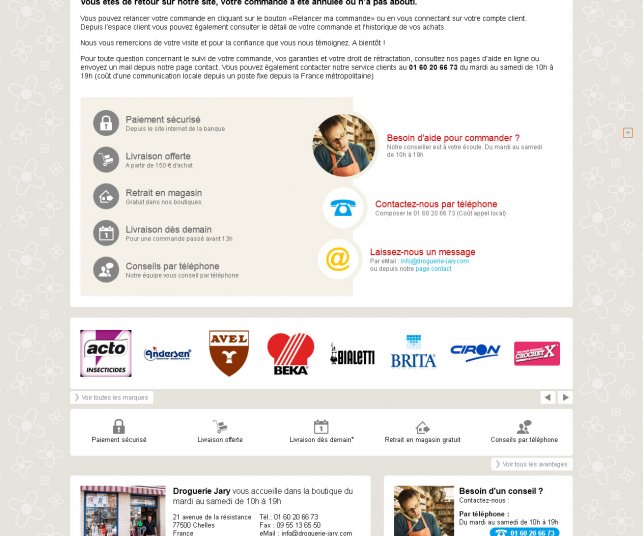 Refonte de site e-commerce, page de confirmation