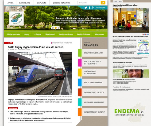 Refonte du site internet d'information pour l'association ENDEMA93