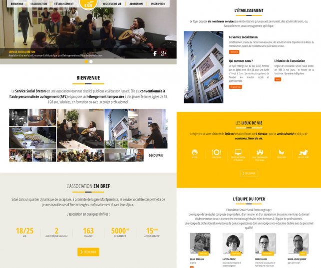 Refonte de site internet pour l'association Service Social Breton
